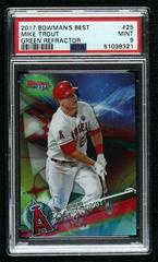 Mike Trout [Green Refractor] #25 Baseball Cards 2017 Bowman's Best Prices