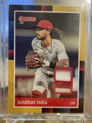 Jonathan India [Gold] #R88M-JI Baseball Cards 2022 Panini Donruss Retro 1988 Materials Prices