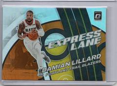 Damian Lillard [Orange] Basketball Cards 2021 Panini Donruss Optic Express Lane Prices