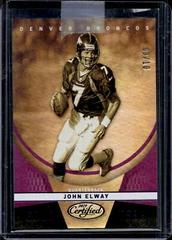 John Elway [Purple] #GT-JE Football Cards 2019 Panini Certified Gold Team Prices