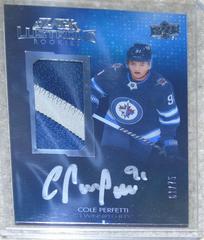 Cole Perfetti Hockey Cards 2021 SPx UD Black Lustrous Rookie Auto Patch Prices