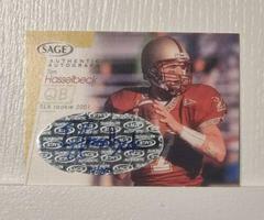 Tim Hasselbeck [Gold] Football Cards 2001 Sage Autographs Prices