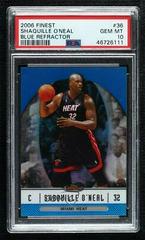 Shaquille O'Neal [Blue Refractor] #36 Basketball Cards 2006 Finest Prices