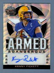 Kenny Pickett [Silver Wave] Football Cards 2022 Leaf Metal Draft Prices