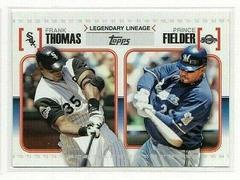Frank Thomas, Prince Fielder #LL20 Baseball Cards 2010 Topps Legendary Lineage Prices