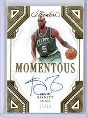Kevin Garnett [Gold] #31 Basketball Cards 2022 Panini Flawless Momentous Autograph Prices