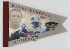 Barry Sanders [Grey] #35 Football Cards 1998 Playoff Contenders Pennants Prices