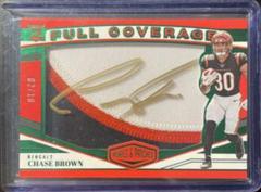 Chase Brown [Autograph Green] #FC-42 Football Cards 2023 Panini Plates and Patches Full Coverage Prices