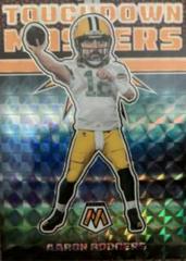 Aaron Rodgers [Orange Fluorescent] #TD-6 Football Cards 2022 Panini Mosaic Touchdown Masters Prices