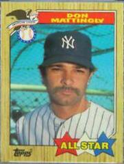 Don Mattingly [All Star] Baseball Cards 1987 Topps Tiffany Prices