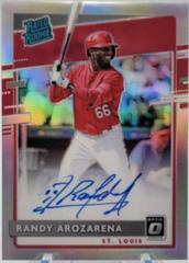 Randy Arozarena [Holo] Baseball Cards 2020 Panini Donruss Optic Rated Rookies Signatures Prices