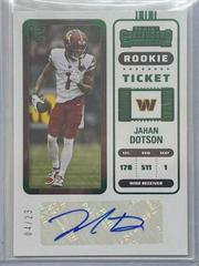 Jahan Dotson [Green] Football Cards 2022 Panini Zenith Contenders Rookie Ticket Autographs Prices