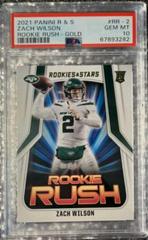 Zach Wilson [Gold] #RR2 Football Cards 2021 Panini Rookies and Stars Rush Prices