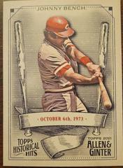 Johnny Bench #HH-31 Baseball Cards 2021 Topps Allen & Ginter Historic Hits Prices