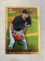 Jeff Abbott #243 Baseball Cards 1995 Bowman Gold Foil Prices