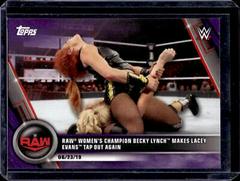 Lacey Evans Blindsides Becky Lynch [Purple] #23 Wrestling Cards 2020 Topps WWE Women's Division Prices