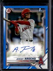 Jeremy Arocho [Blue] Baseball Cards 2021 Bowman Paper Prospects Autographs Prices