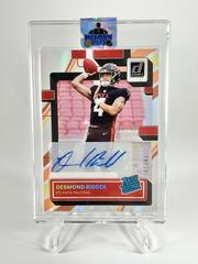Desmond Ridder [Autograph Vintage Stripes] Football Cards 2022 Panini Clearly Donruss Prices