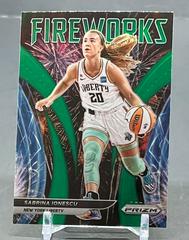 Sabrina Ionescu [Green] #7 Basketball Cards 2022 Panini Prizm WNBA Fireworks Prices