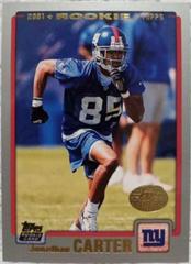 Jonathan Carter [Collection] Football Cards 2001 Topps Prices
