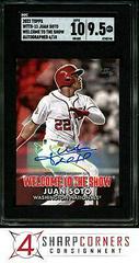 Juan Soto [Autograph] #WTTS-11 Baseball Cards 2022 Topps Welcome to the Show Prices