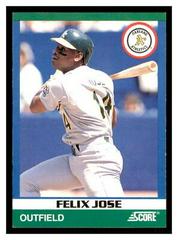 Felix Jose #90 Baseball Cards 1991 Score Rising Stars Prices