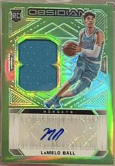 LaMelo Ball [Jersey Autograph Green Flood] #210 Basketball Cards 2020 Panini Obsidian Prices