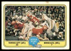 Super Bowl IV [Kansas City 23, Minnesota 7] Football Cards 1981 Fleer Team Action Prices
