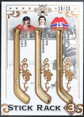 Michel Goulet, Glenn Anderson, Bobby Smith [Platinum] Hockey Cards 2021 Leaf Lumber Stick Rack 3 Prices
