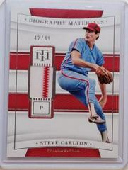 Steve Carlton #BIO-SC Baseball Cards 2022 Panini National Treasures Biography Materials Prices