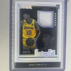 Max Christie #CCM-MAX Basketball Cards 2022 Panini Noir Casting Call Memorabilia Prices