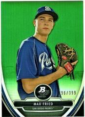 Max Fried [Green Refractor] Baseball Cards 2013 Bowman Platinum Chrome Prospects Prices