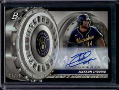 Jackson Chourio [Autograph] #TV-10 Baseball Cards 2023 Bowman Platinum Treasures in the Vault Prices