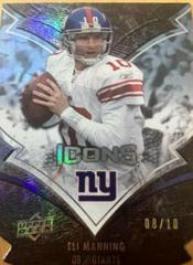 Eli Manning [Blue Die Cut] #65 Football Cards 2008 Upper Deck Icons Prices