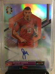 Granit Xhaka [Red Wave Refractor] #BCA-GX Soccer Cards 2023 Topps Finest Road to UEFA EURO Autograph Prices