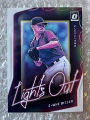 Shane Bieber #LO15 Baseball Cards 2021 Panini Donruss Optic Lights Out Prices