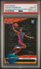 Ausar Thompson [Hyper Green] #3 Basketball Cards 2023 Panini Hoops Attack the Rack Prices