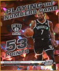 Kevin Durant [Red Ice] Basketball Cards 2021 Panini Contenders Optic Playing the Numbers Game Prices