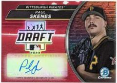 Paul Skenes [Red] #BDNA-PS Baseball Cards 2023 Bowman Draft Night Autographs Prices