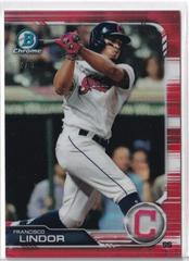 Francisco Lindor [Red Refractor] Baseball Cards 2019 Bowman Chrome Prices