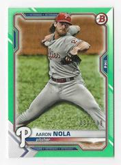 Aaron Nola [Green] #40 Baseball Cards 2021 Bowman Prices