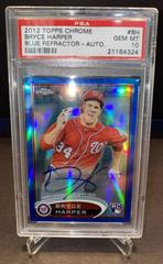 Bryce Harper [Autograph Blue Refractor] #BH Baseball Cards 2012 Topps Chrome Prices
