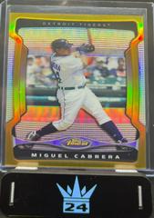 Miguel Cabrera [Gold Refractor] Baseball Cards 2009 Finest Prices