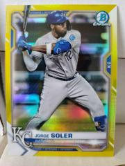 Jorge Soler [Yellow Refractor] #47 Baseball Cards 2021 Bowman Chrome Prices