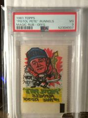 'Pistol Pete' Runnels Baseball Cards 1961 Topps Magic Rub Offs Prices
