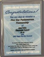 Joey Votto Baseball Cards 2022 Topps Five Star Pentamerous Penmanship Autographs Prices