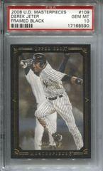 Derek Jeter [Framed Black] #109 Baseball Cards 2008 Upper Deck Masterpieces Prices