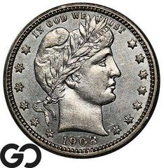 1908 D Coins Barber Quarter Prices