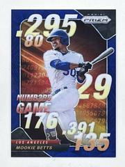 Mookie Betts [Navy Blue Kaleidoscope] Baseball Cards 2020 Panini Prizm Numbers Game Prices