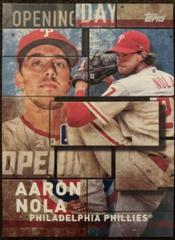 Aaron Nola [Blue] Baseball Cards 2018 Topps MLB Opening Day Prices